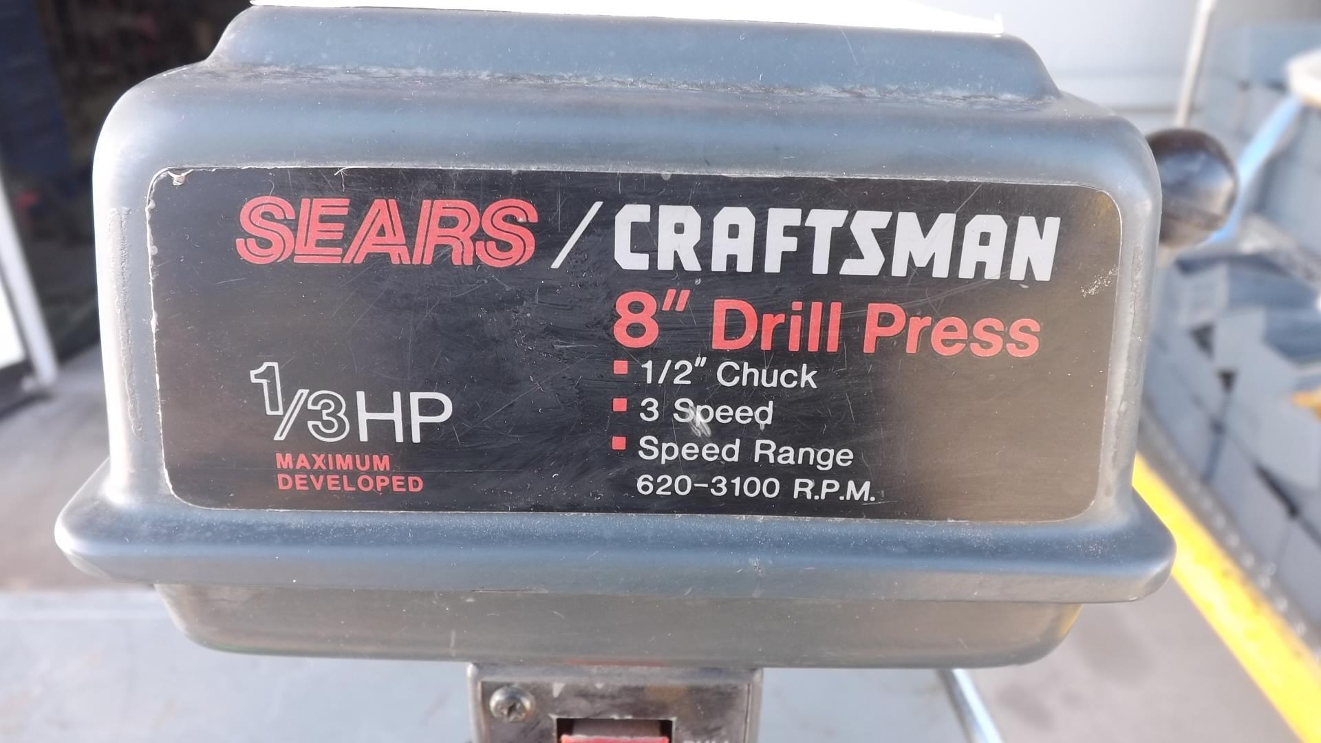 Craftsman 8" Drill Press 3 Speed, 1/3 HP T26875 eBay
